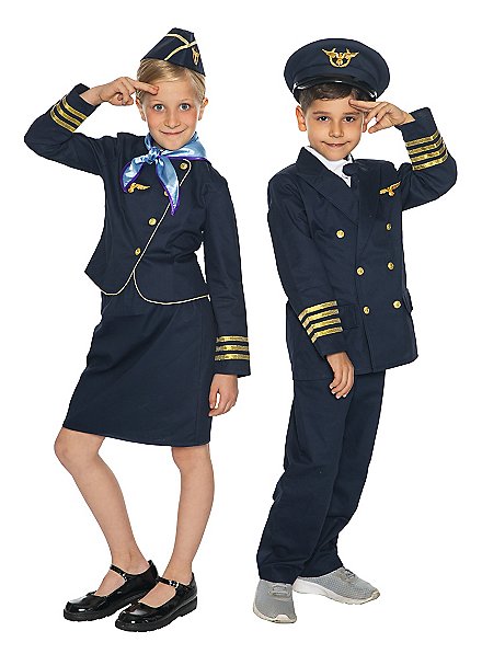 Costume d'hôtesse de l'air pour enfants, ensemble de vêtements de masplay  de l'armée